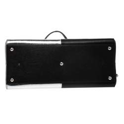 Pre Owned Fendi Black/Silver Leather Large 3Jours Tote