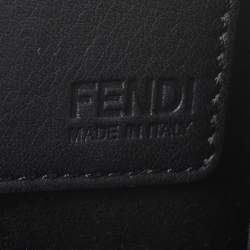 Pre Owned Fendi Black/Silver Leather Large 3Jours Tote