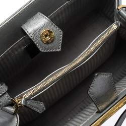 Pre Owned Fendi Grey Leather Mini 2Jours Tote
