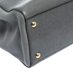 Pre Owned Fendi Grey Leather Mini 2Jours Tote