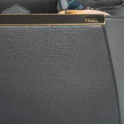 Pre Owned Fendi Grey Leather Mini 2Jours Tote