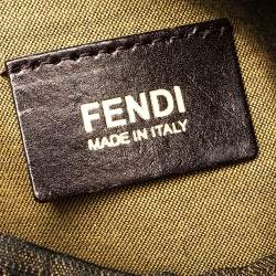 Pre Owned Fendi Tobacco Zucca Canvas and Leather Chef Chain Link Hobo
