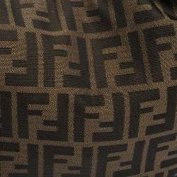 Pre Owned Fendi Tobacco Zucca Canvas and Leather Chef Chain Link Hobo