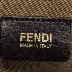 Pre Owned Fendi Green Iridescent Leather Mama Forever Large Flap Shoulder Bag