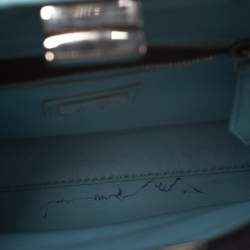 Pre Owned Fendi Black/Beige Leather Studded Ribbons Peekaboo Top Handle Bag