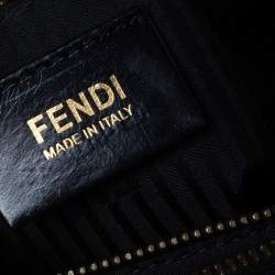 Pre Owned Fendi Black Leather Medium 2jours Tote