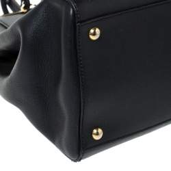 Pre Owned Fendi Black Leather Medium 2jours Tote