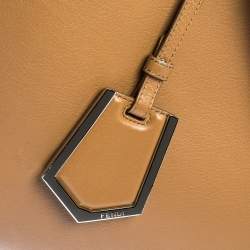 Pre Owned Fendi Tan Leather Medium 2jours Tote