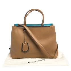 Pre Owned Fendi Tan Leather Medium 2jours Tote