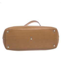 Pre Owned Fendi Tan Leather Medium 2jours Tote