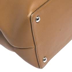 Pre Owned Fendi Tan Leather Medium 2jours Tote