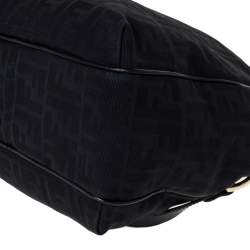 Pre Owned Fendi Black Zucca Canvas Chef Shopper Tote