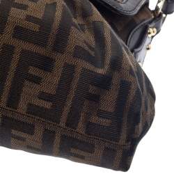 Pre Owned Fendi Tobacco Zucca Canvas Small Chef Shoulder Bag