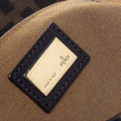 Pre Owned Fendi Tobacco Zucca Canvas Small Chef Shoulder Bag