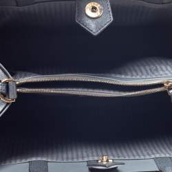 Pre Owned Fendi Grey Saffiano Leather Small 2Jours Tote