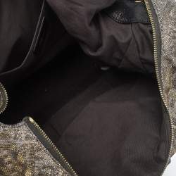 Pre Owned Fendi Brown/Gold Zucca Shimmer Canvas Mia Hobo