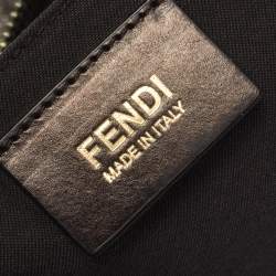 Pre Owned Fendi Brown/Gold Zucca Shimmer Canvas Mia Hobo