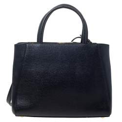 Pre Owned Fendi Black Leather Mini 2Jours Tote