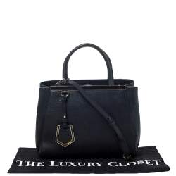 Pre Owned Fendi Black Leather Mini 2Jours Tote