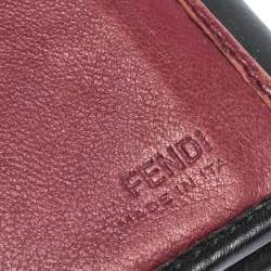 Pre Owned Fendi Black Leather Peekaboo Continental Wallet