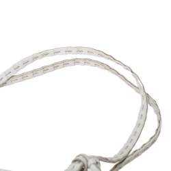 Pre Owned Fendi White Selleria Leather Horse Roll Tote