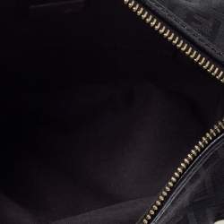 Pre Owned Fendi Black Zucchino Canvas and Leather Pocket Chef Hobo