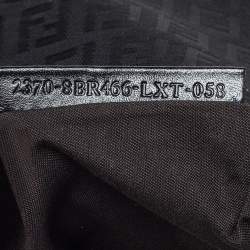 Pre Owned Fendi Black Zucchino Canvas and Leather Pocket Chef Hobo