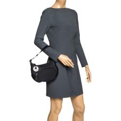 Pre Owned Fendi Black Zucchino Canvas and Leather Pocket Chef Hobo