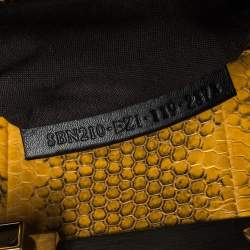 Pre Owned Fendi Black Leather with Watersnake and Suede Lining Large Peekaboo Top Handle Bag