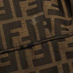 Pre Owned Fendi Tobacco Zucca Canvas and Leather Mia Hobo