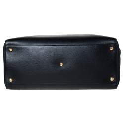 Pre Owned Fendi Black Leather Medium 2Jours Tote 