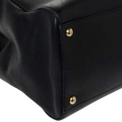 Pre Owned Fendi Black Leather Medium 2Jours Tote 