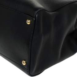 Pre Owned Fendi Black Leather Medium 2Jours Tote 
