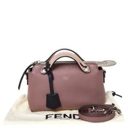 Pre Owned Fendi Antique Rose/Beige Leather Mini By The Way Crossbody Bag