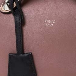 Pre Owned Fendi Antique Rose/Beige Leather Mini By The Way Crossbody Bag