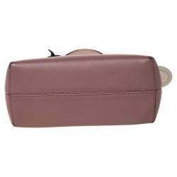 Pre Owned Fendi Antique Rose/Beige Leather Mini By The Way Crossbody Bag