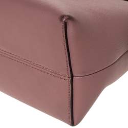 Pre Owned Fendi Antique Rose/Beige Leather Mini By The Way Crossbody Bag