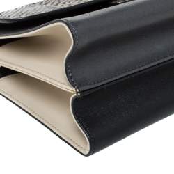 Pre Owned Fendi Multicolor Leather and Python Mini Demi Jour Shoulder Bag