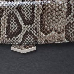 Pre Owned Fendi Multicolor Leather and Python Mini Demi Jour Shoulder Bag