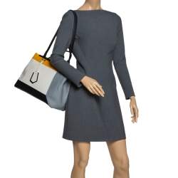 Pre Owned Fendi Multicolor Leather Medium Colorblock 2Jours Tote