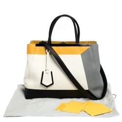 Pre Owned Fendi Multicolor Leather Medium Colorblock 2Jours Tote