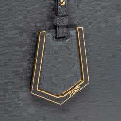 Pre Owned Fendi Grey Leather Medium 2Jours Tote