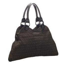 Pre Owned Fendi Zucca Canvas Tote Bag