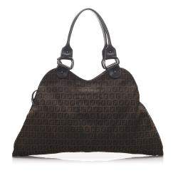 Pre Owned Fendi Zucca Canvas Tote Bag