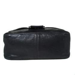 Pre Owned Fendi Black Iridescent Leather Mama Forever Large Flap Shoulder Bag