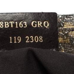 Pre Owned Fendi Gold/Silver Zucca Glitter Jacquard Fabric Mia Flap Bag