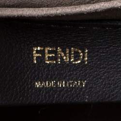 Pre Owned Fendi Beige Leather Small Kan I F Shoulder Bag