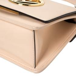 Pre Owned Fendi Beige Leather Small Kan I F Shoulder Bag