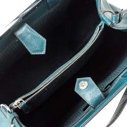 Pre Owned Fendi Dark Green Leather Medium 2Jours Tote