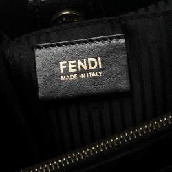 Pre Owned Fendi Black Leather Medium 2Jours Tote 